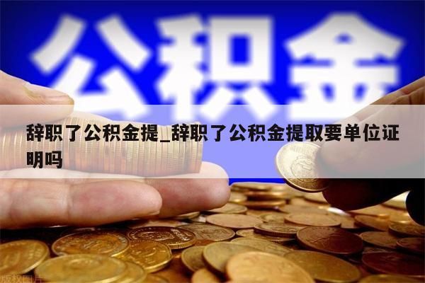 辞职了公积金提_辞职了公积金提取要单位证明吗